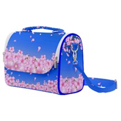 Sakura Cherry Blossom Night Moon Satchel Shoulder Bag by Simbadda