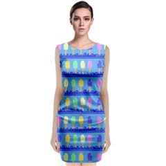 Ice Cream Bar Pattern Classic Sleeveless Midi Dress by bloomingvinedesign