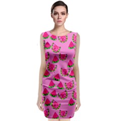 Watermelons Pattern Classic Sleeveless Midi Dress by bloomingvinedesign