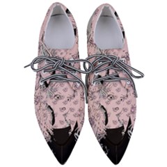 Wide Eyed Girl Pink Women s Pointed Oxford Shoes by snowwhitegirl