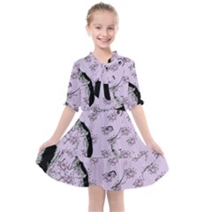 Wide Eyed Girl Lilac Kids  All Frills Chiffon Dress by snowwhitegirl