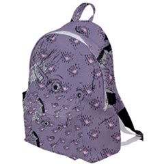 Wide Eyed Girl Grey Lilac The Plain Backpack by snowwhitegirl