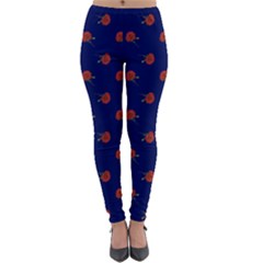 Red Rose Blue Lightweight Velour Leggings by snowwhitegirl