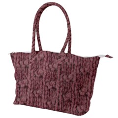 Knitted Wool Rose Canvas Shoulder Bag by snowwhitegirl