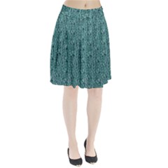 Knitted Wool Blue Pleated Skirt by snowwhitegirl