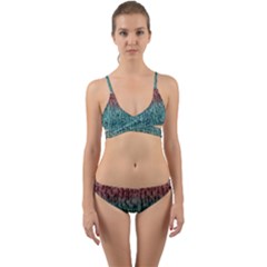 Knitted Wool Ombre 1 Wrap Around Bikini Set by snowwhitegirl