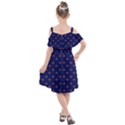 Red Rose Blue Kids  Cut Out Shoulders Chiffon Dress View2