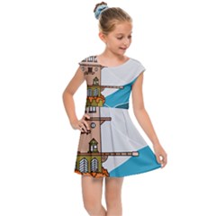 Art Artwork Drawing Painting Kids  Cap Sleeve Dress by Simbadda