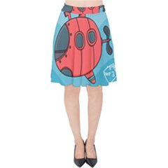 Dive Scuba Ocean Sea Water Fish Velvet High Waist Skirt by Simbadda