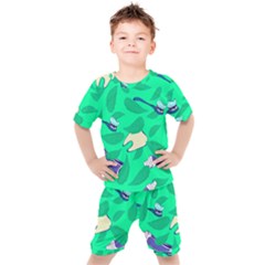 Pattern Seamless Background Desktop Kids  Tee And Shorts Set by Simbadda