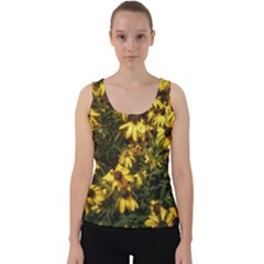 Echinacea Paradoxa Velvet Tank Top by Riverwoman