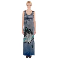 Sport, Surfboard With Flowers And Fish Thigh Split Maxi Dress by FantasyWorld7