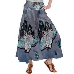 Sport, Surfboard With Flowers And Fish Satin Palazzo Pants by FantasyWorld7