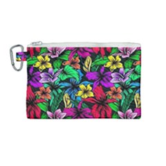 Flowers 3 Canvas Cosmetic Bag (medium) by ArtworkByPatrick