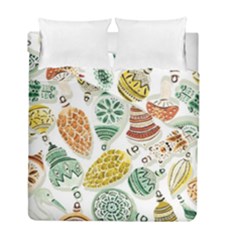 Surface Pattern  Vintage Christmas Ornaments Duvet Cover Double Side (full/ Double Size) by Sudhe