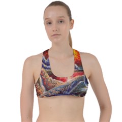 Sci Fi  Landscape Painting Criss Cross Racerback Sports Bra by Sudhe