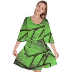 Binary Digitization Null Green Velour Kimono Dress by HermanTelo