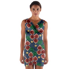 Figs And Monstera  Wrap Front Bodycon Dress by VeataAtticus