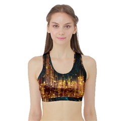 Architecture Buildings City Sports Bra With Border by Simbadda