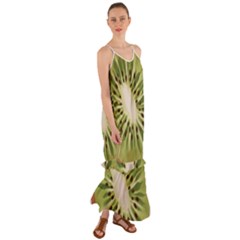 Kiwi Fruit Fresh Green Tasty Food Cami Maxi Ruffle Chiffon Dress by Simbadda