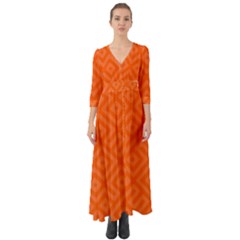 Orange Maze Button Up Boho Maxi Dress by retrotoomoderndesigns