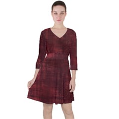 Red Grunge Ruffle Dress by retrotoomoderndesigns