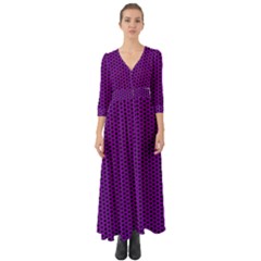 Purple Star Lattice Button Up Boho Maxi Dress by retrotoomoderndesigns