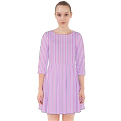 Pink Stripes Vertical Smock Dress by retrotoomoderndesigns