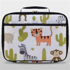 Cute Safari Animals Seamless Pattern Full Print Lunch Bag by Vaneshart