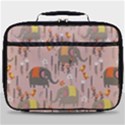 Cute Elephant Wild Flower Field Seamless Pattern Full Print Lunch Bag View1