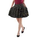 Black Marbled Surface A-Line Pocket Skirt View1