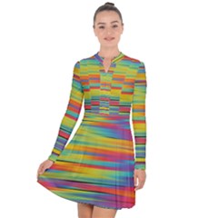 Rainbow Swirl Long Sleeve Panel Dress by retrotoomoderndesigns