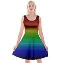 Dark Rainbow Stripes Reversible Velvet Sleeveless Dress View1