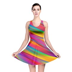 Rainbow Dreams Reversible Skater Dress by retrotoomoderndesigns