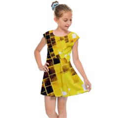 Golden Disco Ball Kids  Cap Sleeve Dress by essentialimage