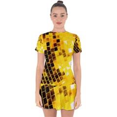 Golden Disco Ball Drop Hem Mini Chiffon Dress by essentialimage