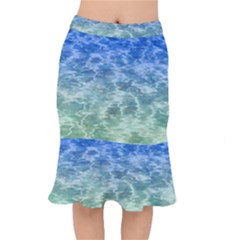 Water Blue Transparent Crystal Short Mermaid Skirt by HermanTelo