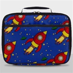 Space Rocket Pattern Full Print Lunch Bag by Vaneshart