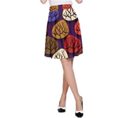 Tree Pattern Background A-line Skirt by Vaneshart