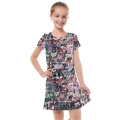 Graffiti Wall Background Kids  Cross Web Dress by Vaneshart