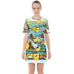 Creature From The Black Lagoon Bananas Sixties Short Sleeve Mini Dress by cypryanus