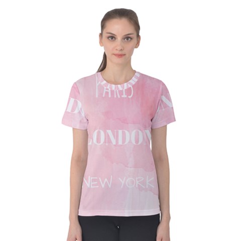 Paris, London, New York Women s Cotton Tee by Lullaby