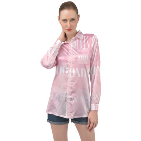 Paris Long Sleeve Satin Shirt by Lullaby