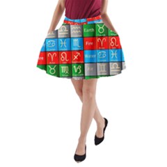 Astrology Signs A-line Pocket Skirt by ArtworkByPatrick