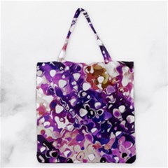 Paint Texture Purple Watercolor Grocery Tote Bag by Simbadda