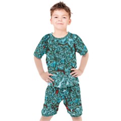 Background Organic Pattern Alie Kids  Tee And Shorts Set by Simbadda