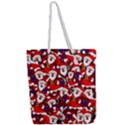 Nicholas Santa Christmas Pattern Full Print Rope Handle Tote (Large) View2