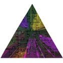 Data City Large Fiction Digital Wooden Puzzle Triangle View1