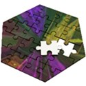 Data City Large Fiction Digital Wooden Puzzle Hexagon View2