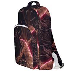 Light Night Dark Sparkler Firework Darkness Bonfire Celebrate Thanksgiving Screenshot Special Effect Double Compartment Backpack by Vaneshart